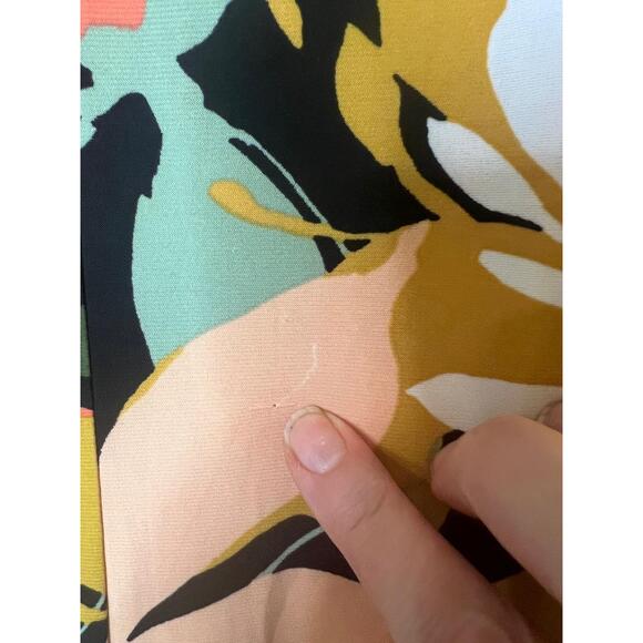 Anne Klein Colorful Floral Print Round Neck Sleeveless Knee Length Dress Size 4 - Picture 9 of 9